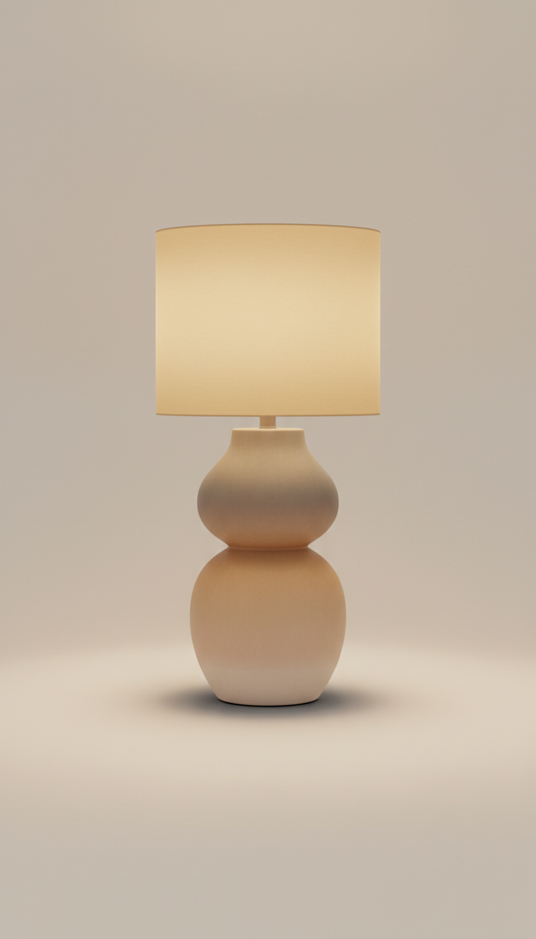 Luminária de mesa cerâmica contemporânea
